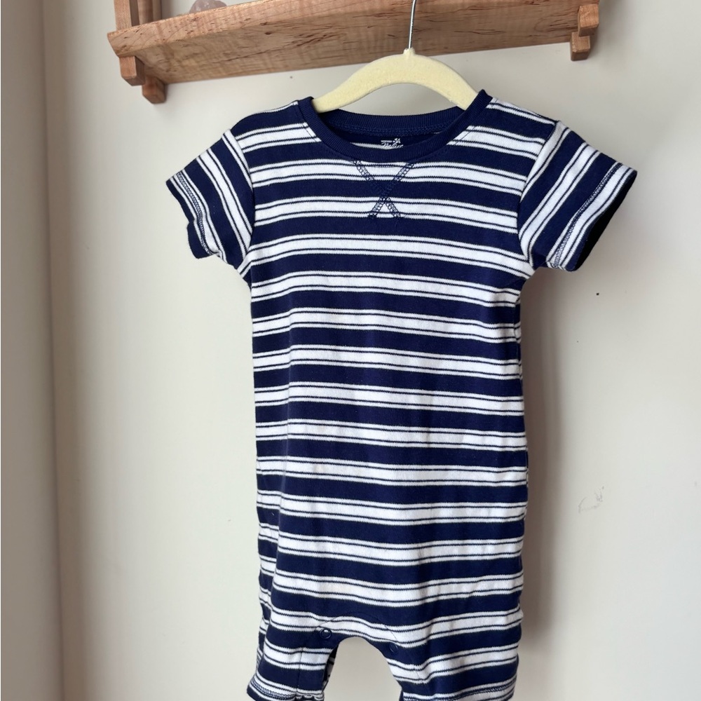 Navy and White Striped Kids Bodysuit